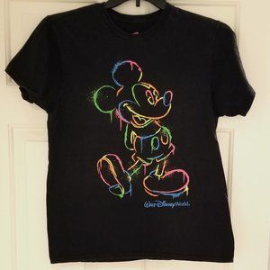 Official Disneyworld Black Mickey Mouse Tee, unisex size Medium